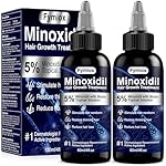 5% Minoxidil for Men and Women Hair Growth Oil, Monoxide Beard Hair Growth Serum Products, Hair Regrowth Treatment for Hair Loss, Thicker Fuller Hair (2 x 60ML)