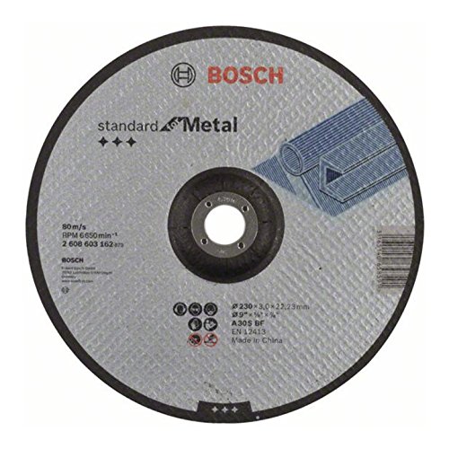 Bosch - Disco di taglio a gomito standard per metallo A 30 S BF, 230 mm, 22,23 mm, 3,0 mm, 25 pezzi