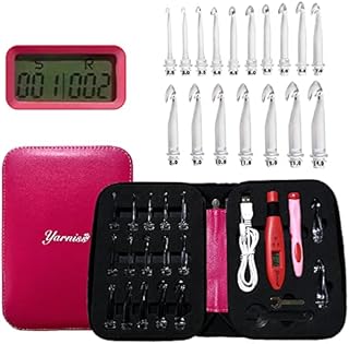 Yarniss 17 Size Counting Crochet Hooks Set, Light Up Crochet Hooks for Stitch & Row Counter
