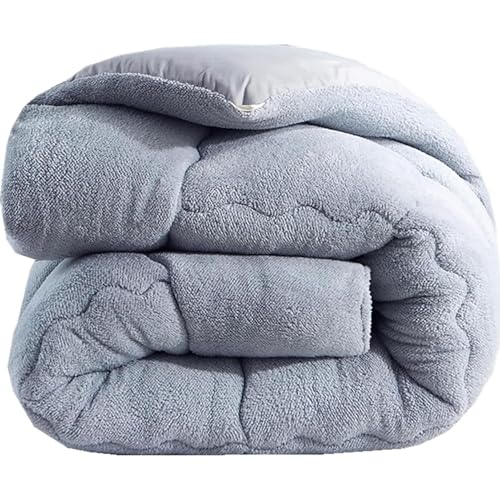 Trapunta invernale in cotone ultra spesso, double-face, in velluto di agnello, misto cashmere, coperta in pile spesso per letto matrimoniale, biancheria da letto termica ipoallergenica per la casa