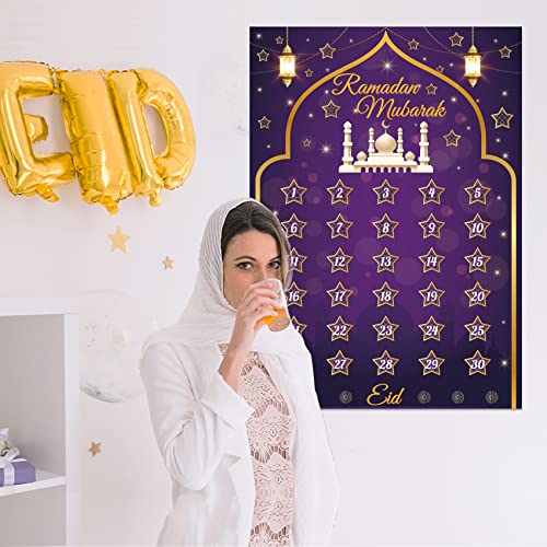 Ramadan Calendar 2023 Ramadan Decorations For Home Eid Activities For Kids Reusable Ramadan Decor Eid Mubarak Poster Ramadan Advent Calendar Decorations For Home Wall #TOP5