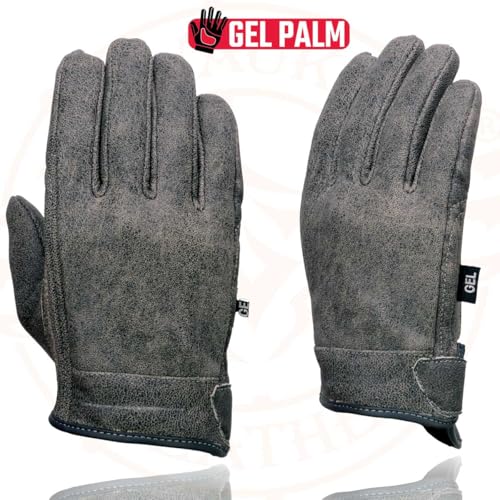 Image of Milwaukee Leather Men's Leather Motorcycle Gloves - Gel Padded Palm, Adjustable Wrist, Riding Gloves - 4X-Large