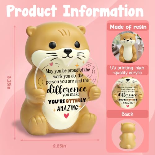 Figurine de loutre fière de la différence que vous faites en résine