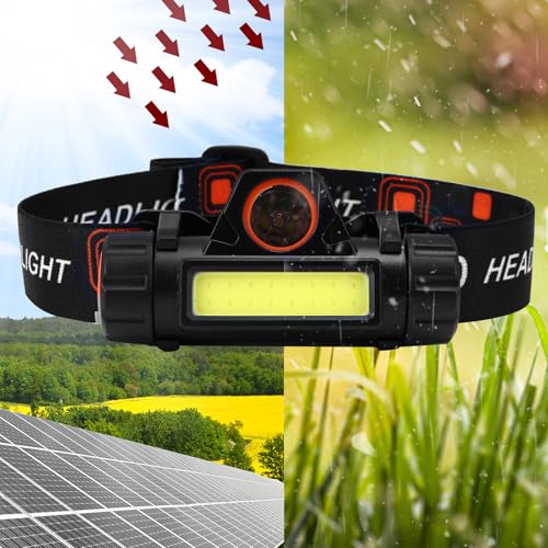 Linterna frontal LED recargable 1200mah multifuncional para trabajo al aire libre 3