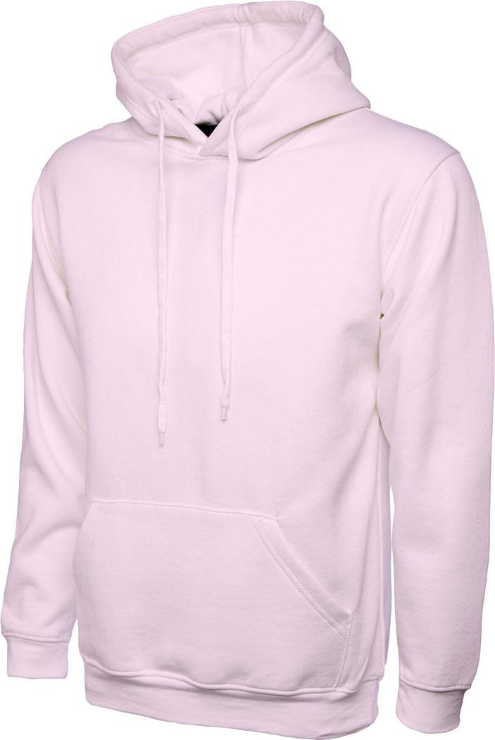 Shoppersbay Men's Pink Uneek Uc502 Classic Hooded Sweatshirt 2XL