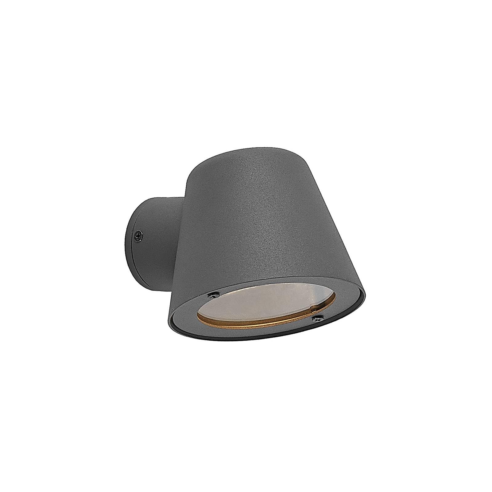 Lindby Anthracite Outdoor Wall Light Ileyna Dimmable (Modern) In Black Made Of Aluminium (1 Light Source, Gu10) From Wall Lamp For Exterior/Interior Walls House Terrace Und Balcony
