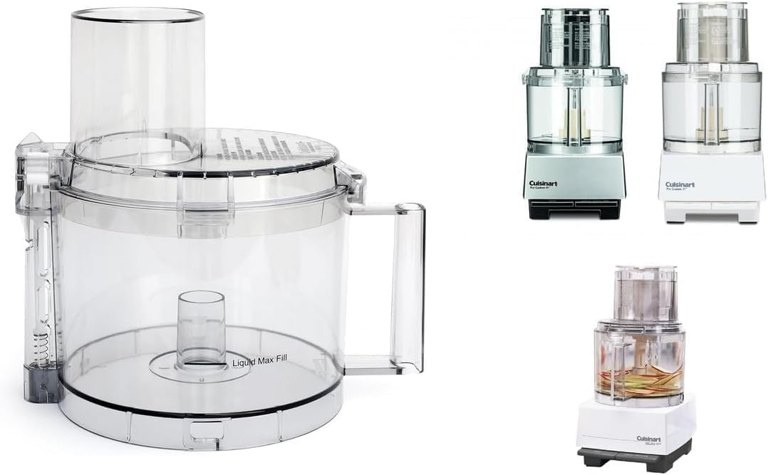 Cuisinart Replacement Tritan Work Bowl & Cover (DLC-865AGTXT1 & DLC-877BGTXT1) – Fits Models DFP-11, DLC-8S, DLC-8SBCYP1, DLC-8SY Only (Fits Pictured Models Only, OEM Part - Thumbnail 2