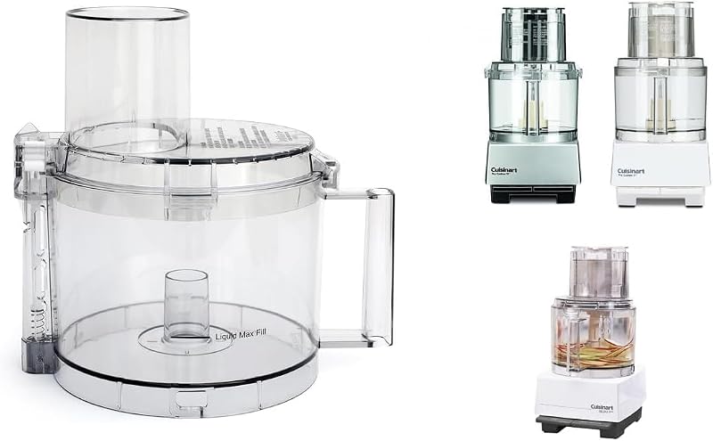Cuisinart Replacement Tritan Work Bowl & Cover (DLC-865AGTXT1 & DLC-877BGTXT1) – Fits Models DFP-11, DLC-8S, DLC-8SBCYP1, DLC-8SY Only (Fits Pictured Models Only, OEM Part