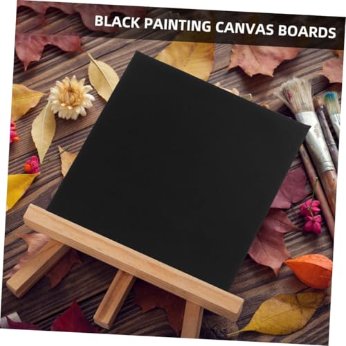 Lienzo negro para pintura tablero cuadrado algodón Uonlytech suave 8