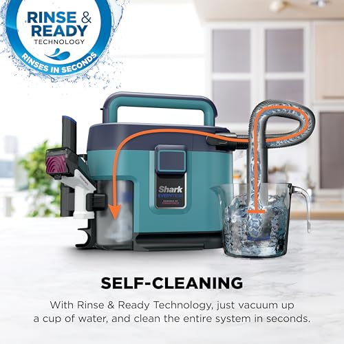 Image of Shark EveryMess | Ultra-Powerful 3-in-1 Wet Vac, Dry Vac, & Stain Eliminator | StainForce Technology, Perfect for Homes, Pets, and Cars | 3 Accessories and Cleaning Solution | Blue | VX102BRN