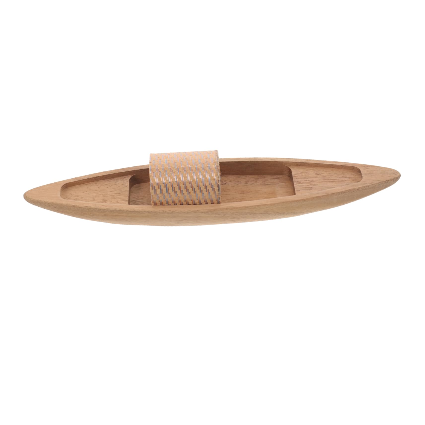 MOLUCKFU Natural Wooden Boat Model Decoration Tabletop Ornament for Home Office and Rustic Craft for and Nautical Themes Material