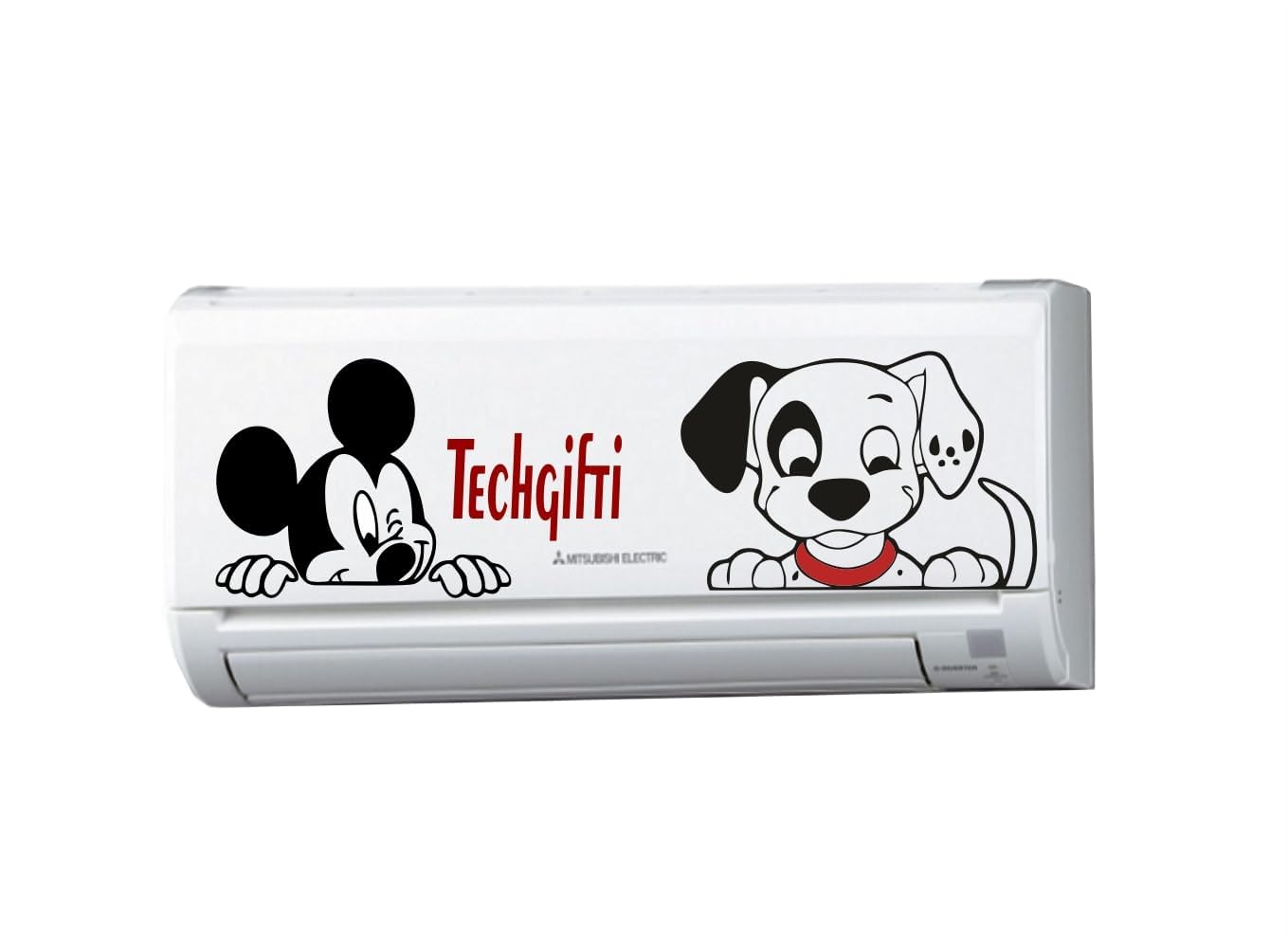 Techgifti™ Ac Sticker Fridge Sticker Wall Sticker Split Ac Stickers Air Conditioner Sticker - Standard Size (Fit for All Models/Sizes/Brands) (Vinyl, Multicolor)'