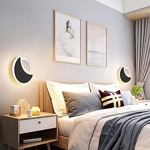 Lámpara de pared con forma de luna de 15W regulable para interiores 4
