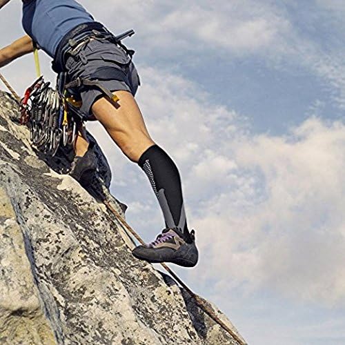 Pacco Da 4 Calze A Compressione Graduata Calze Al Ginocchio Per Sport, Running, Trekking, Crossfit, Viaggio In Aereo, Varicose (20-30 Mmhg) - 2
