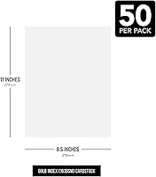 Vista 3 de Papel de cartulina de color pastel blanco de 8.5 x 11 pulgadas, ideal para artes y manualidades, invitaciones de boda, tarjetas e impresión