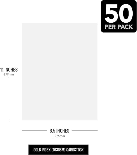 Miniatura 3 de Papel de cartulina de color pastel blanco de 8.5 x 11 pulgadas, ideal para artes y manualidades, invitaciones de boda, tarjetas e impresión de