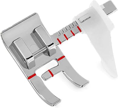 DREAMSTITCH 250026947, BLSA-SGF Adjustable Guide Presser Foot Max 7mm Zigzag-Fits All Low Shank Snap-On Singer, Brother, Babylock, Janome, Juki, Elna and More Sewing Machine