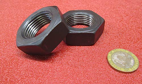 Grade 2 Steel Extra Wide Hex Nuts RH 1 1/8"-12 Thread x 1-11/16" W x 39/64" H 10 Pcs