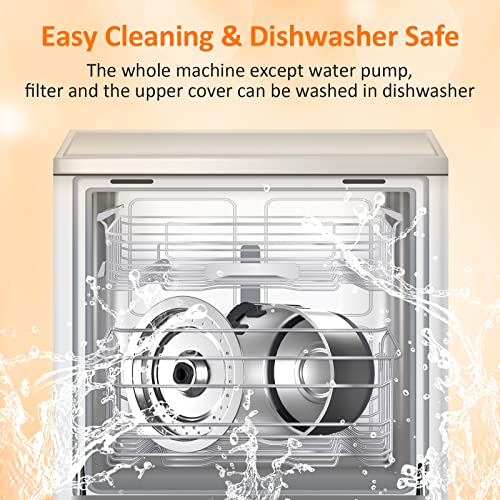 Polame Automatic Water Fountain For Cats Inside, Ultra-Quiet Pet Fountain Dog Water Dispenser With 1 Cat Waterer Filter For Cats, Small Dogs, Stainless Steel #TOP7