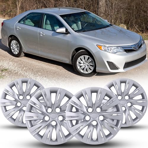 Winjet 16 Inch Hubcaps/Wheel Covers for 2012 2013 2014 Toyota Camry Wheel Tire Covers,Wheel Rim Covers for Toyota Hybrid 2012 2013 2014 [Only Fit Iron Hub - Steel Wheel] (4 Packs, Lacquer)