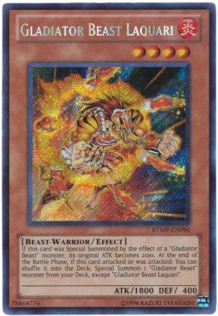 YU-GI-OH! - Gladiator Beast Laquari (RYMP-EN096) - Ra Yellow Mega-Pack - Unlimited Edition - Secret Rare