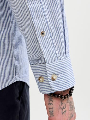 Jjesummer Linen Blend Band Shirt L/S Sn – Ansicht 5