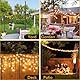 Gresonic Lichterkettenstangen String Light Pole für Deck - 2 Pack 9.8FT für außen hängenden Stahl String Pole für Outdoor-Dekoration Garten, Hinterhof, Terrasse Beleuchtung Stand für Hochzeit