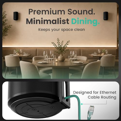 Image of ynVISION.DESIGN Wall Mount for Sonos ERA 100 PRO Speakers, 2 Mounts, Black