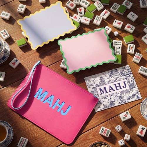 Bolsa protectora de cuero para cartas Mahjong 24 x 17 cm miniatura 4