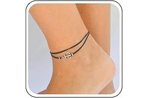Black Leather Cord Anklet: Embrace the Essence of Nautical Chic