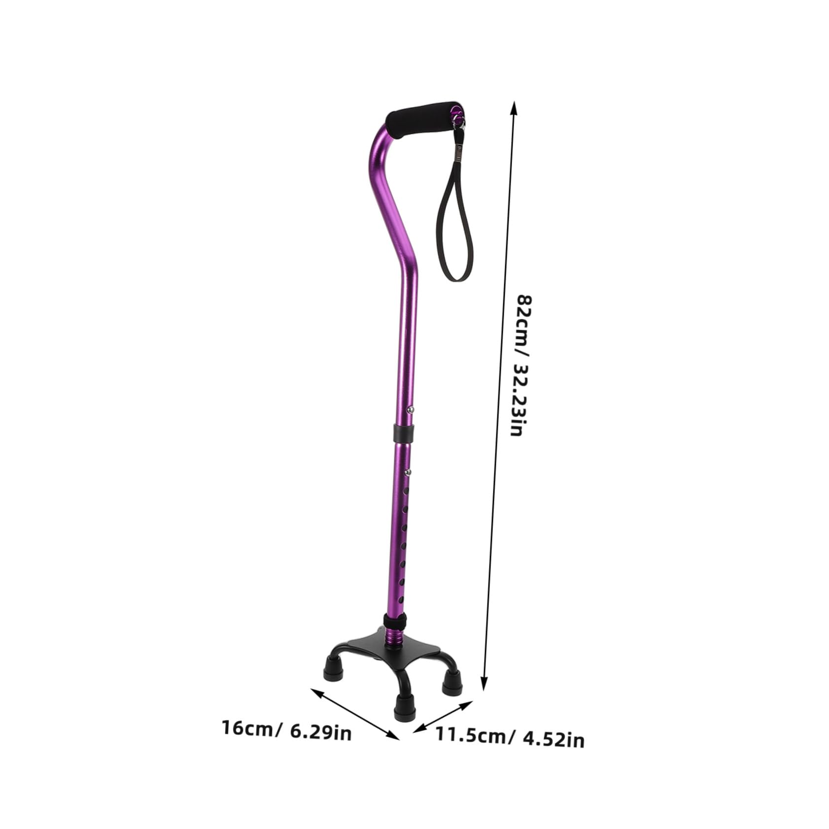 Healvian Muletas Bastón con Mango Acolchado Bastón con Soporte para Muñeca Herramientas De Movilidad para Mayores Bastón Ajustable para Mujeres Bastón para Caminar Sin Mango
