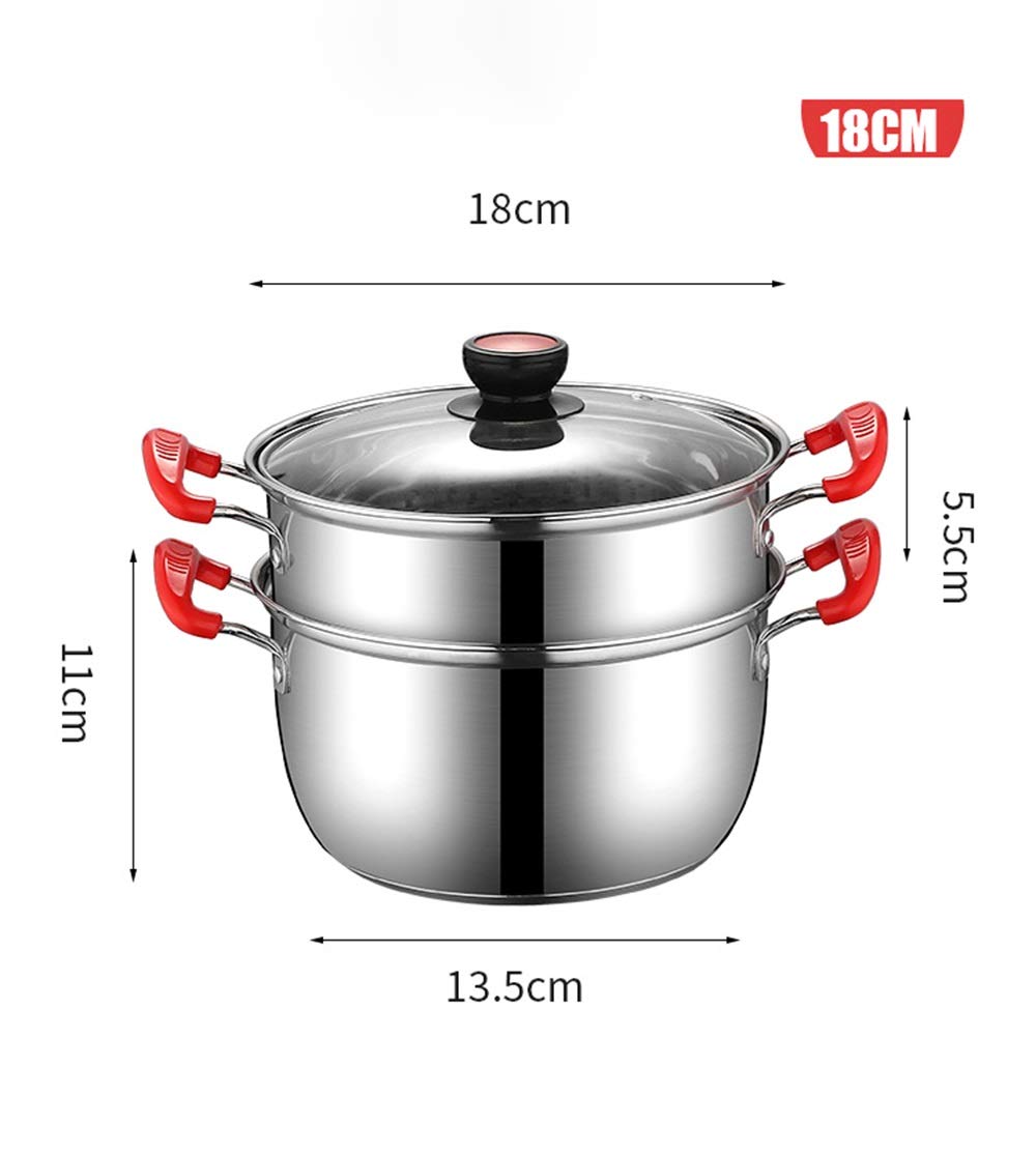 Suppentopf aus Edelstahl, Topfschicht, Dampfgarer, Kochen, Mehrzweck-Kochgeschirr mit Dampftopf, Küche, Antihaft-Pfanne, allgemeine Verwendung