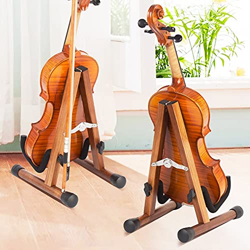 Viool Ukelele Stand Houten Houten Stand met Bow Houder Vertical Stands Huishoudelijke opvouwbare Draagbare Ukulele… - Image 7