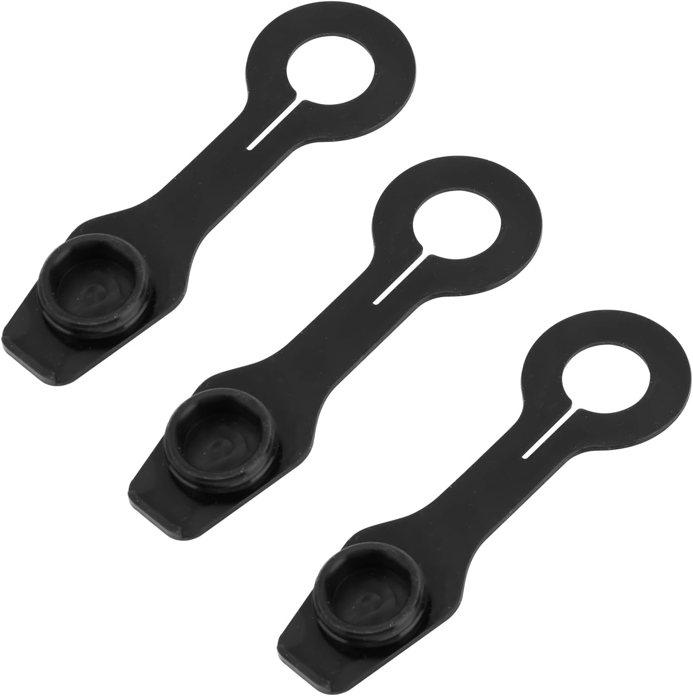 3pcs RV Water Inlet Plugs, 3/4" Black Rubber City Water Cap Replacement with Strap Freshwater Inlet Cover Compatible with Camper Trailer Marine Boat and RV Waters Systems