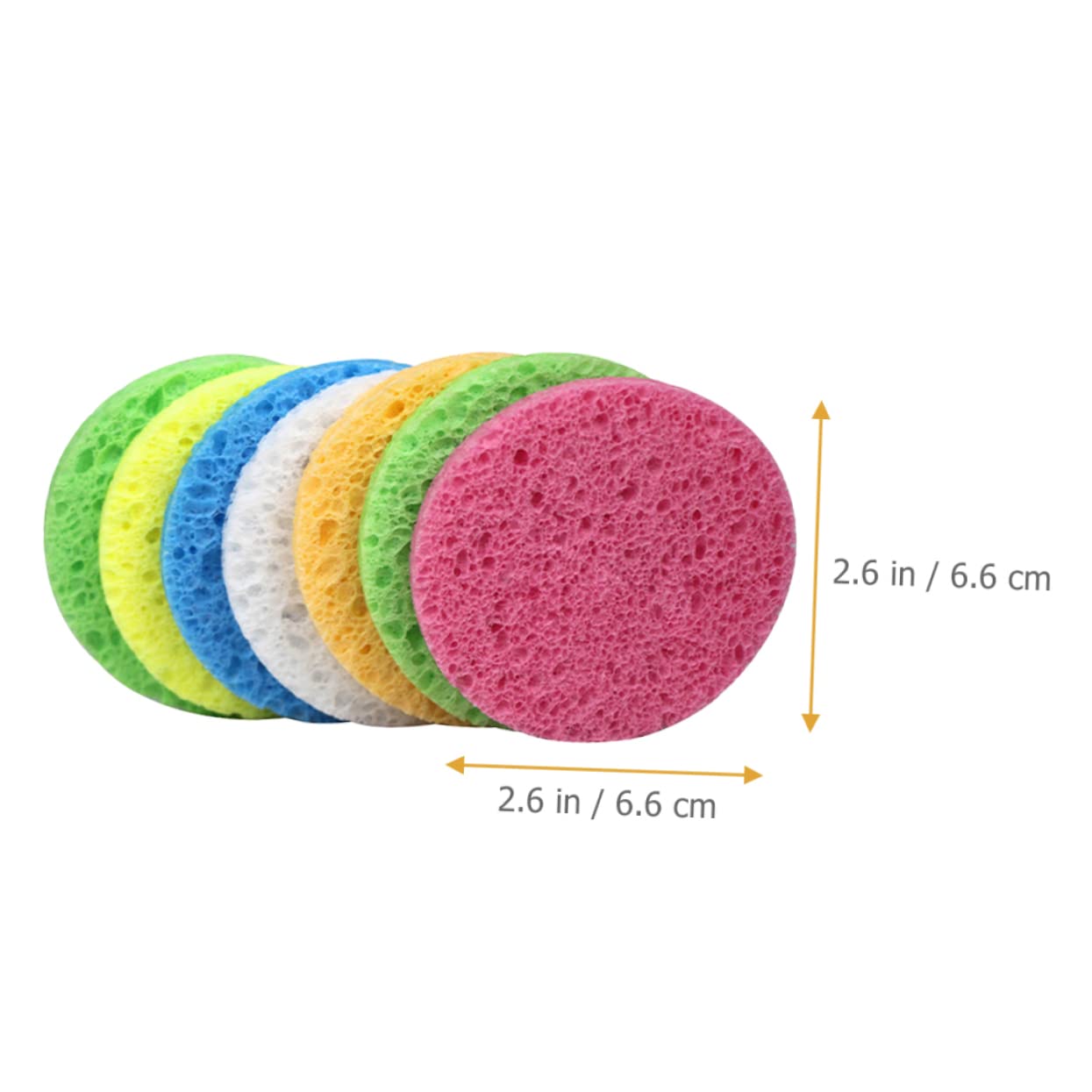 Baluue 125stücke Runde Cellulose Gesichtsreinigungsschwämme Natürliche Kosmetik-schwämme Für Sanfte Entfernen Von Make-up Geeignet Für Hauttypen Und Geschenkidee Für Und