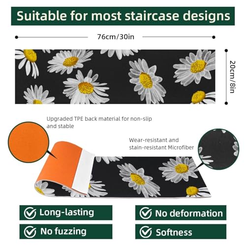 Tapis d'escalier antidérapants pour stopper les chutes sur marches en bois