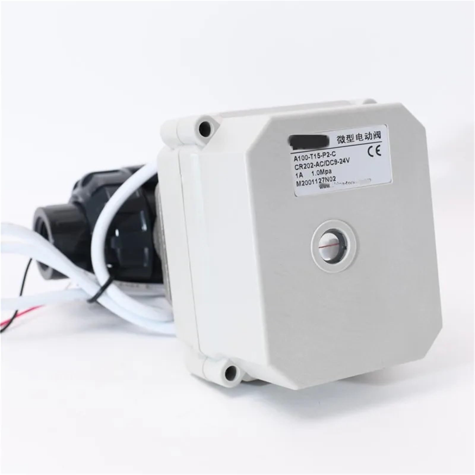 Válvula de Bola eléctrica UPVC 2 vías DN15 (1/2'') | Doble Unión | BSP/NPT/Enchufe | 9–24 VCA/CC | A Prueba Fallos NA/NC | válvula solenoide(Non thread-DIN,DN15_9-24V ACDC_CR502)