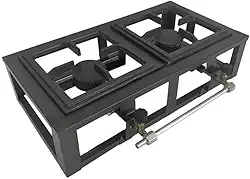 Fogão Industrial de Mesa Alta Baixa Pressão 2 bocas Fogareiro para camping ou caminhoneiro- Fogareiro Duplo Versátil (Alta Pressão)
