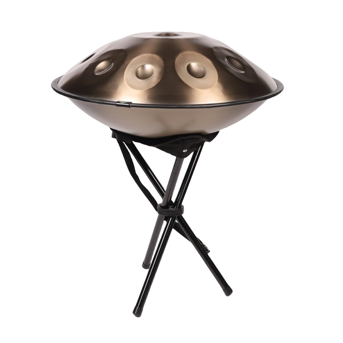 440HZ Stahl-Zungentrommel Percussion-Instrument Handpan-Trommel in d-Moll 10 Töne (Gold)