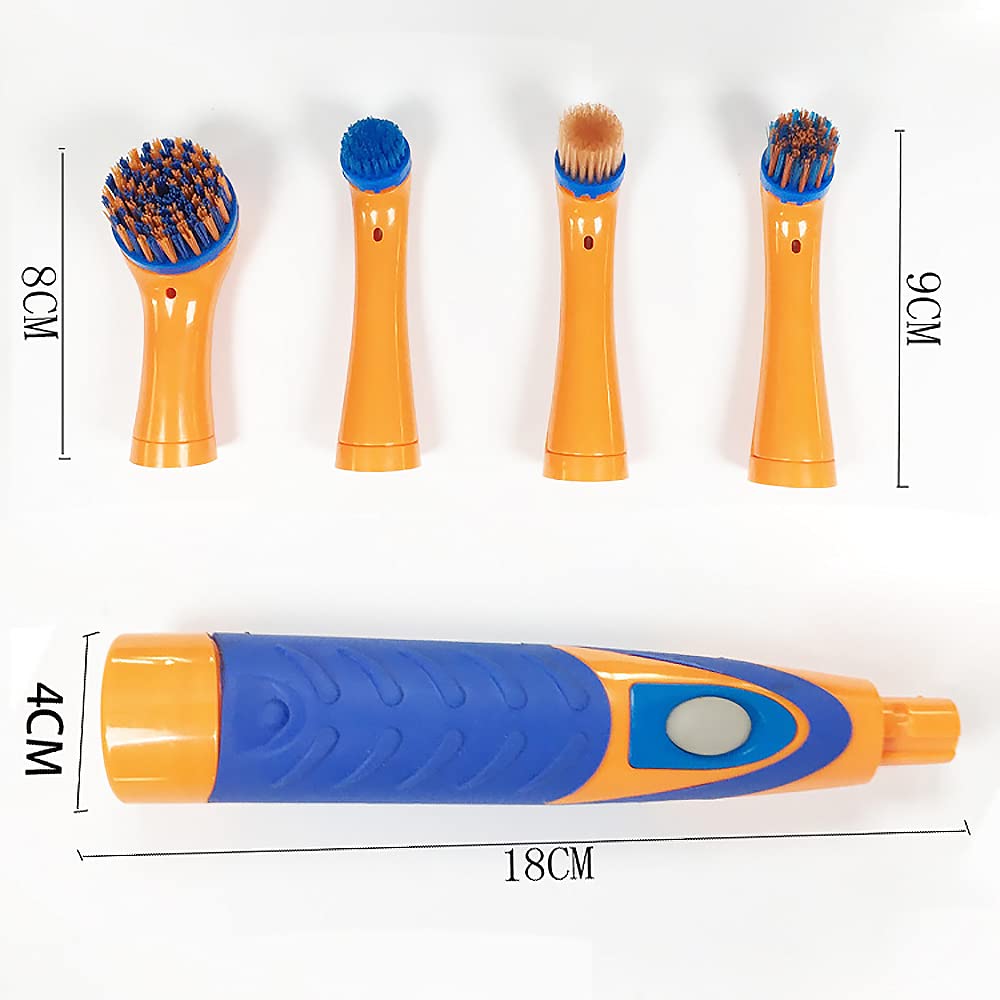 Electric Cleaning Brush with Replacement Heads Automatic Household Combi Scrubber Turbo Cleaner for Kitchen Bathroom - Image 3