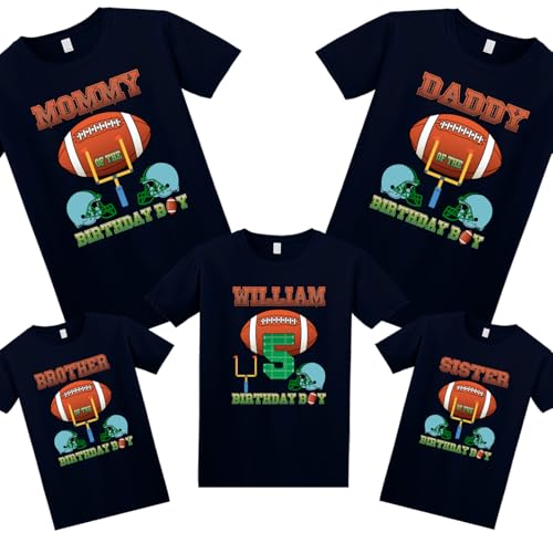Football Birthday Shirt, Football Custom Shirt, Personalized Football Shirt, Football family shirts, Football matching family party Birthday Shirt, Birthday t-shirt for girls and boys