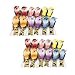 ZXSWEET Artificial Small Fake Decorative Foam Birds for Crafts Garden, 24PCS