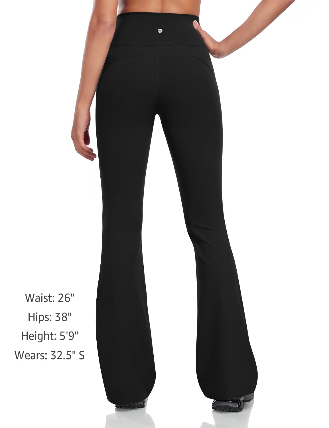 HeyNuts Mellow Flare Leggings for Women, High Waisted Tummy Control Bell Bottom Leggings Wide Leg Bootcut Yoga Pants Athletic Compression Buttery Soft Lounge Pants 29