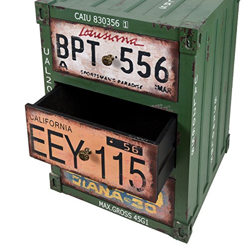 ts-ideen Commode kast container in industrieel design shabby metalen look vintage 34 x 51 cm - Image 5