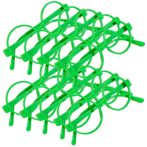 WOONEKY Gafas Infantiles sin Lentes Redondas Verdes 30 Unidades Accesorio para Fotos Fiesta Juguete Montura Divertida Suministros para Celebraciones y Decoración Infantil