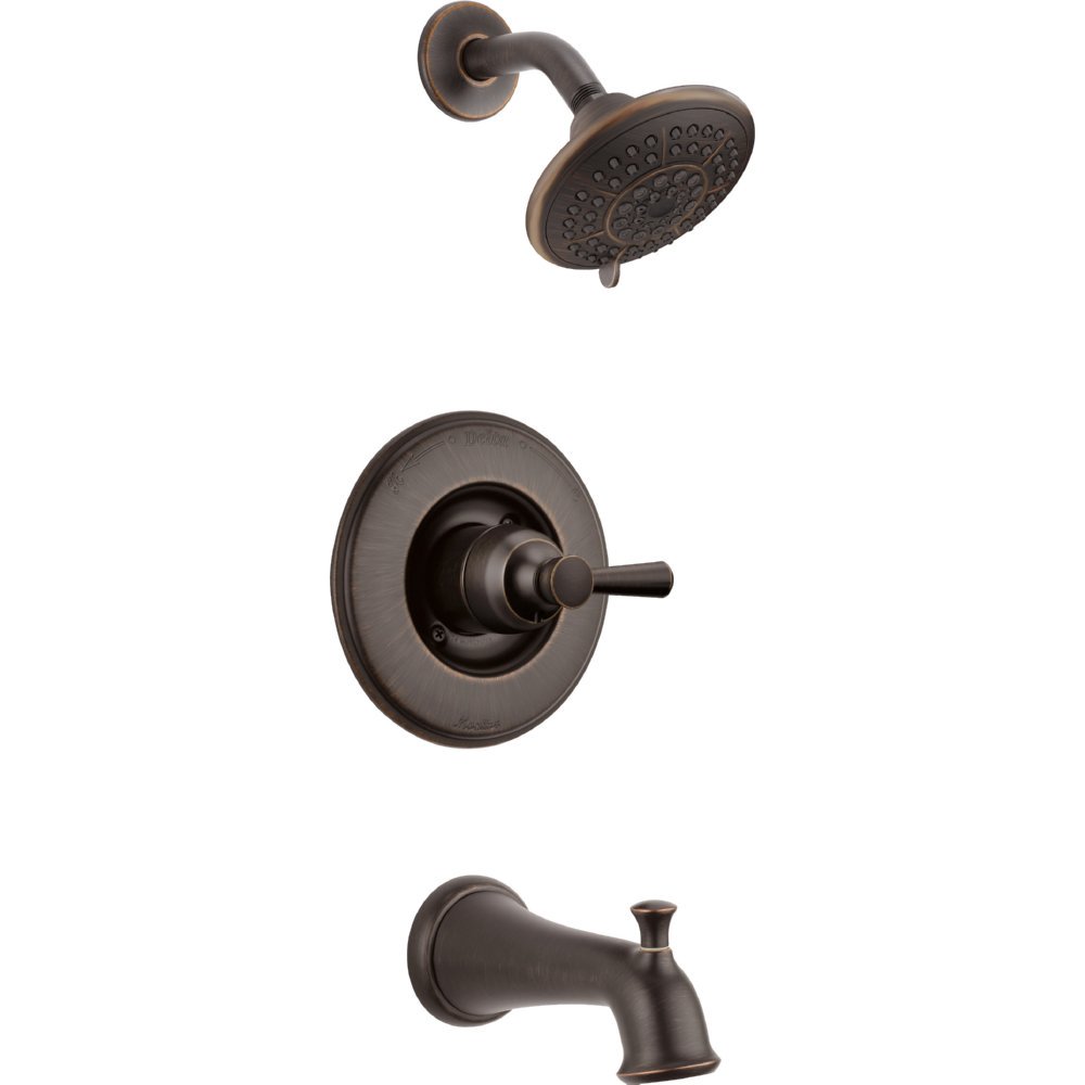 Delta Faucet T14093-RB Linden 14 Series Monitor Valve Trim – Venetian Bronze, Single Lever Handle, Pressure Balance Safety – Trim Kit Only