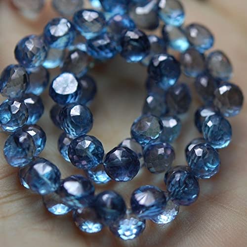 Tanzanite bleue briolettes 6mm pour remplacer vos perles ternes par des gemmes éclatantes