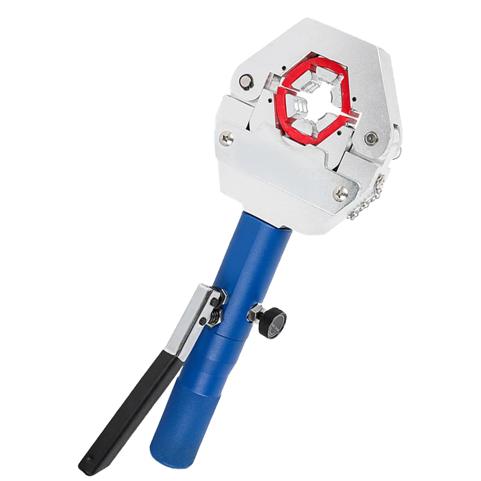 Prensa Multicapa hidráulica 8T Manual, Kit portátil, Cabeza Abierta 360°, 7 Matrices Coloridas, para tuberías de A/C automotriz y Sistemas multidisciplinares.