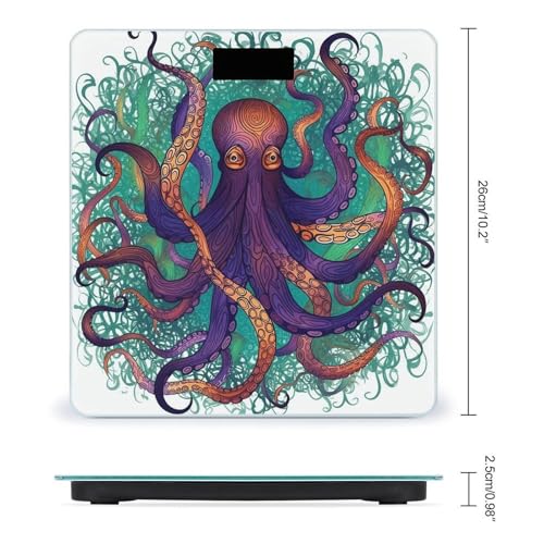 Báscula digital para baño con pantalla LCD y vidrio templado miniatura 2
