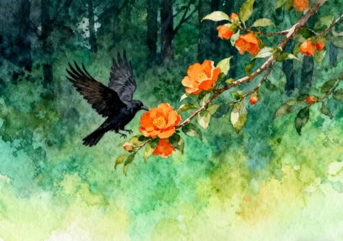 Peinture par strass complet oiseaux et fleurs pour évacuer le stress